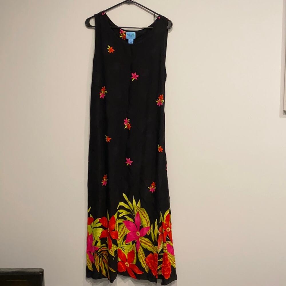 Vintage Jane Ashley black maxi dress